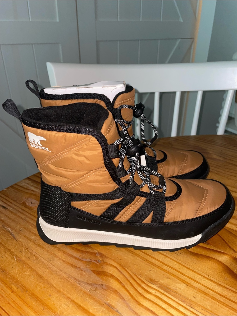 SOREL Kid’s Whitney II Short Waterproof Insulated Winter Boot In Elk Sz 5 NWOB